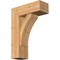 Ekena Millwork Thorton Block Smooth Bracket w/ Offset Brace, Western Red Cedar, 7 1/2"W x 20"D x 28"H BKT0806X20X28THR05SWR - alternate 1